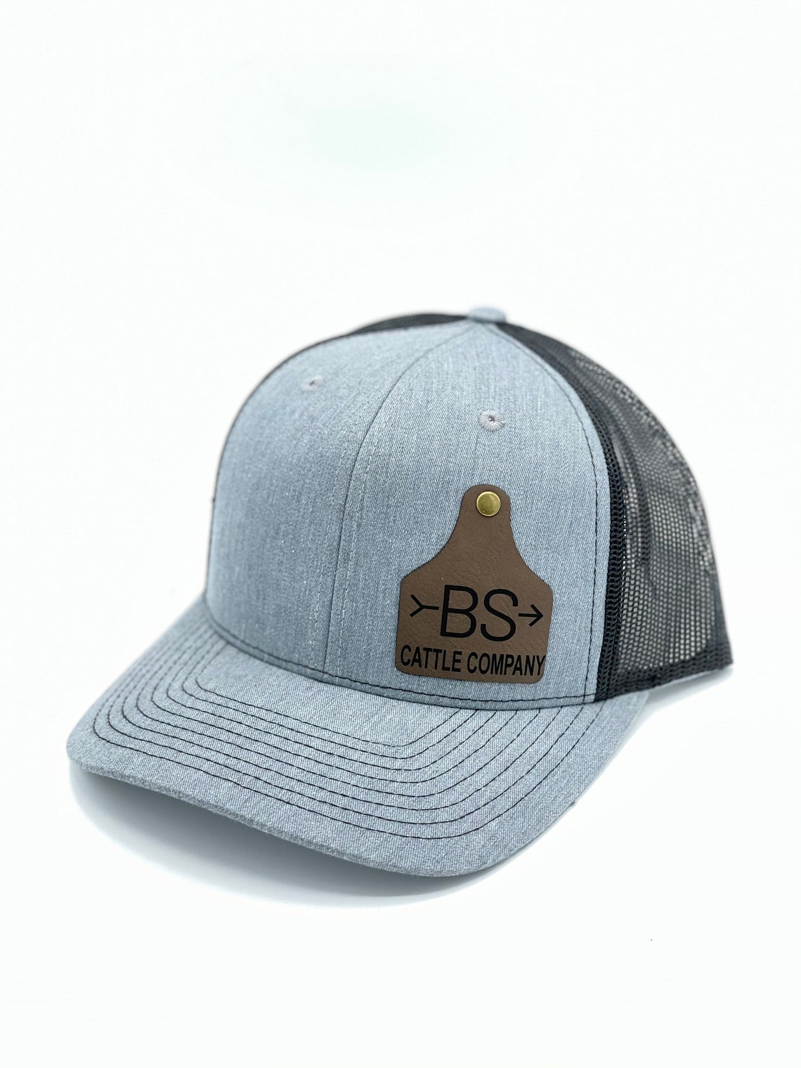 Custom Cattle Tag Hat Hat Cap Leather Engraved Leather Etsy