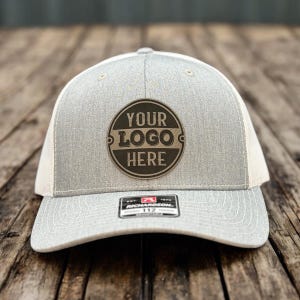 Custom Logo Leather Patch Hat: Engraved Company Apparel