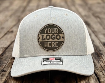 Custom Logo Leather Patch Hat: Engraved Company Apparel