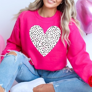 Valentine Heart Distressed - Heart, Sweatshirt, Valentines Day, Holidays, Gifts, Heart Sweatshirt, Valentines Sweatshirt