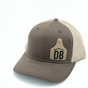 Custom Leather Cattle Tag Patch Hat: Personalized Logo Cap