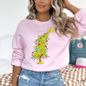 Christmas Tree Trendy Christmas Tree, Sweatshirt, Christmas, Holidays, Gifts, Christmas Sweatshirt, Holiday Sweatshirt image 2