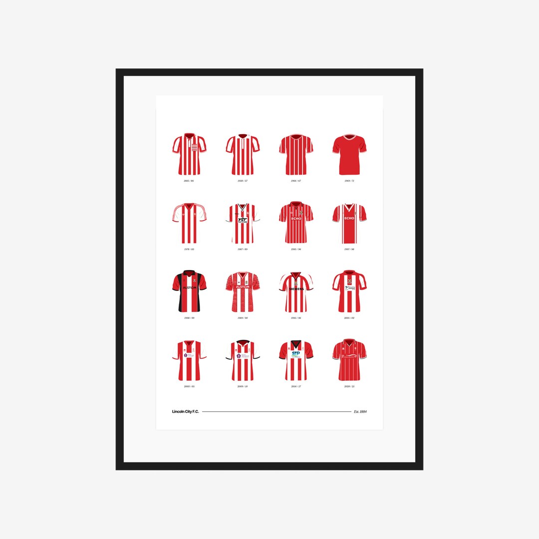 Lincoln City FC Classic Kits Poster – Football Team Art Print - Etsy
