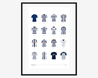 Kilmarnock FC Classic Kits - 1890 to 2021 - A3/A4 Poster - Football Team Gift