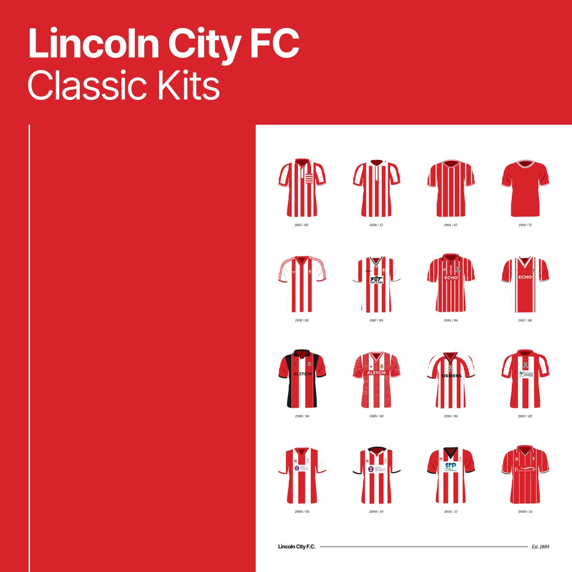 Lincoln City FC Classic Kits Poster – Football Team Art Print - Etsy