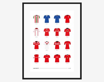 Leyton Orient Classic Kits - 1904 to 2021 - A3/A4 Poster - Football Team Gift