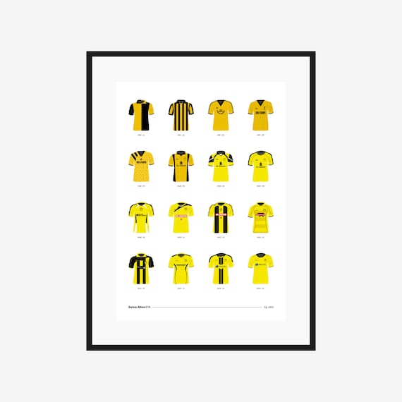 Burton Albion Fc Classic Kits 1950 To 21 A3 Poster Etsy Burton Albion Fc Classic Kits 1950 To 21 A3 Poster Etsy