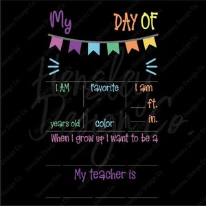 First Day of School SVG PNG DXF