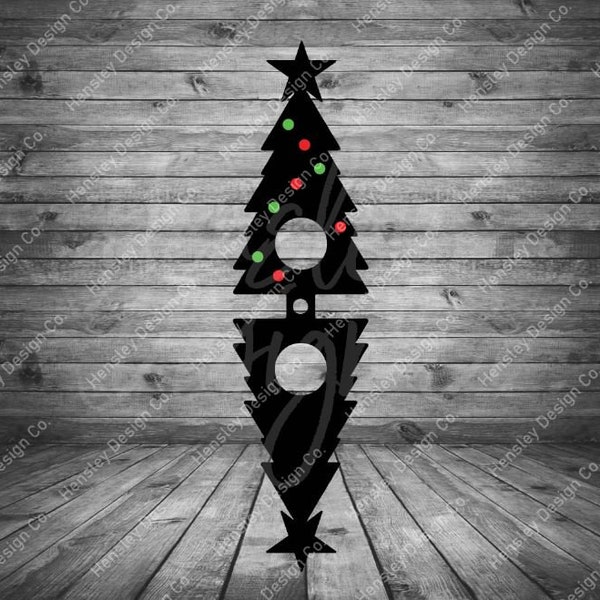 Christmas Tree Lollipop Holder SVG DXF PNG