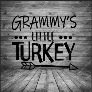 Grammy&#39;s Little Turkey Thanksgiving-ontwerp SVG