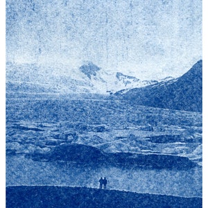 Digital Cyanotype Print, Modern Art, Wall Art, Iceland Poster image 3