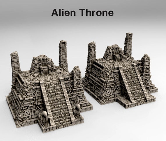 Alien Throne D D 3d Printable Terrain Warhammer 40k Age Of Etsy