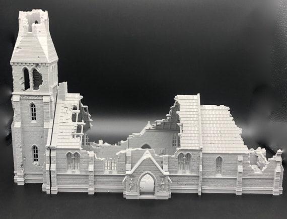 Ruined Caribbean Church Wargaming Building-WW2 Scatter Terrain WWII ...