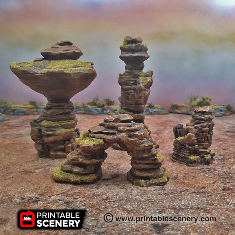 Canyon Rocks D&D-3d Printable Terrain Warhammer 40k Age Of