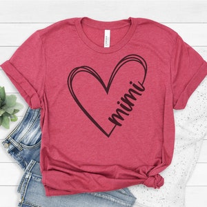 Grandma Title in Heart Choose Name and Color Personalized Gift for Grandma Gigi Nana Gaga Mimi Nene Nonna Nonnie Granny - Mother's Day Gift