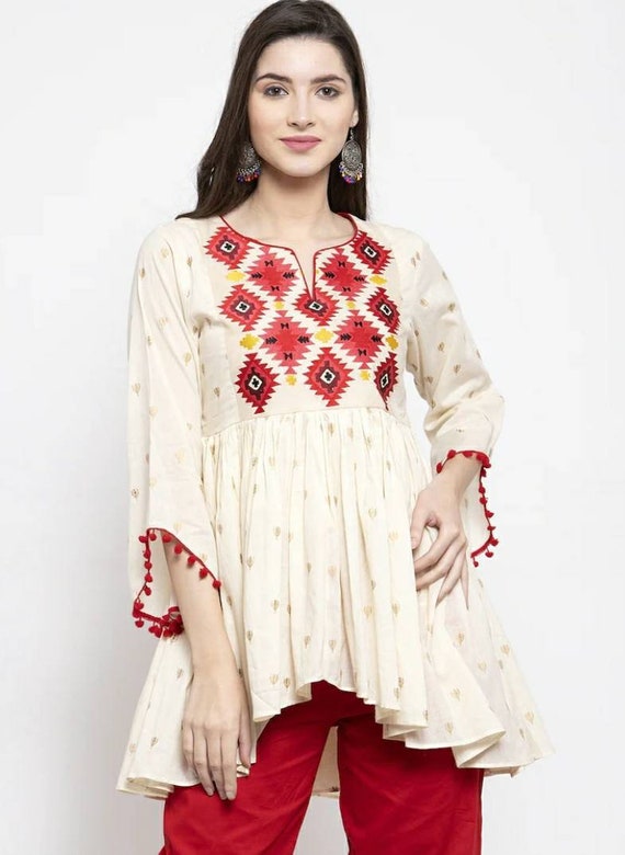 Indo Western White Dresses, Kurtas, Kurtis and Bottom Wear Online