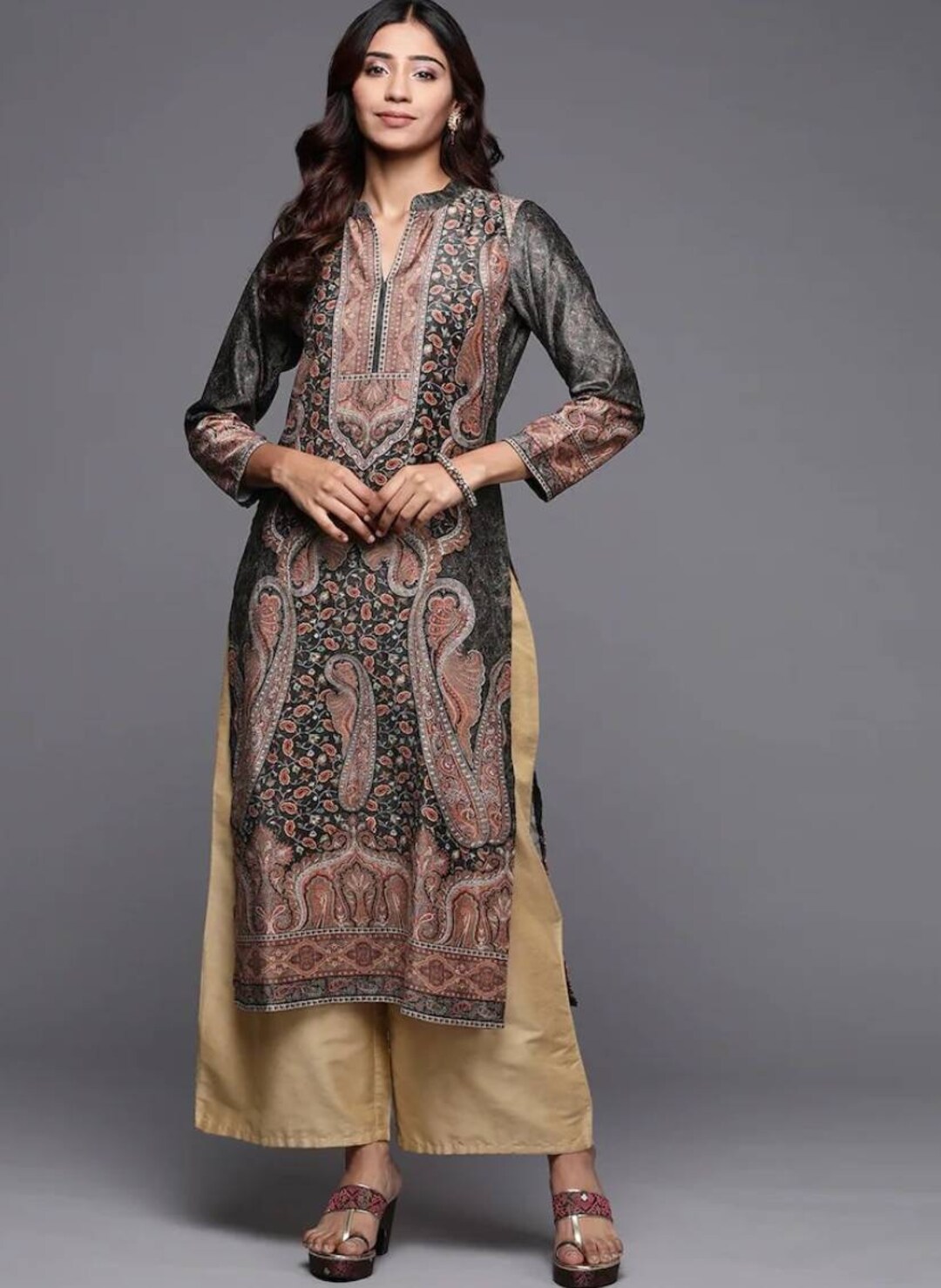 Women Off-White & Beige Ethnic Kurta Set