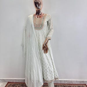 Kurta Set For Women - Cotton Anarkali Kurta Trousers & Dupatta  - Indian Ethnic Wear - Dresses For Women - Party Wear/ XXL Plus Size Kurta