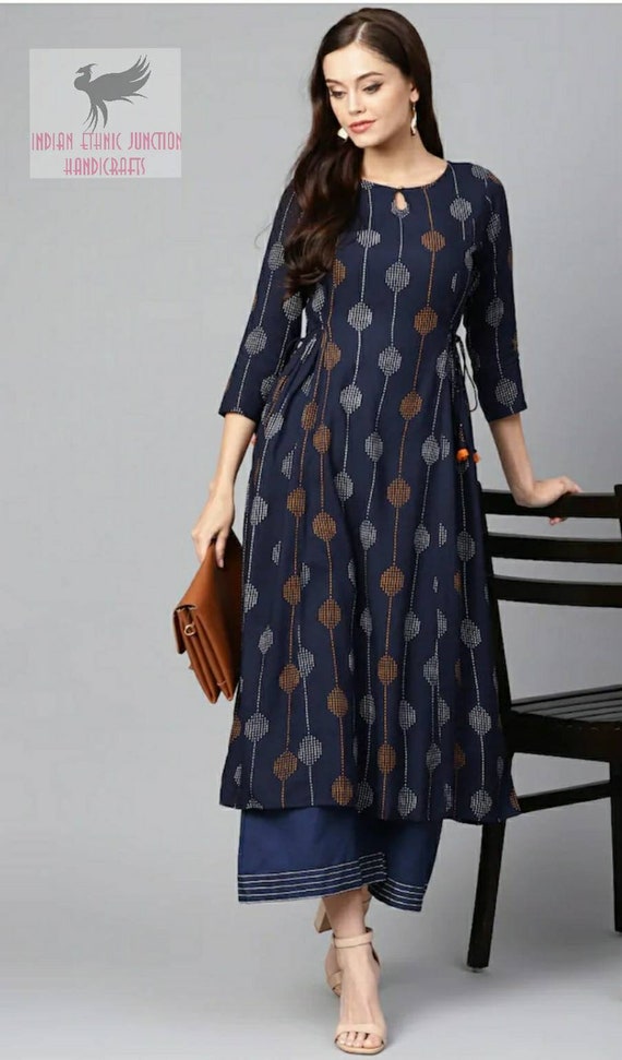 Regular Fit Daily Wear 3/4th Sleeves A Line Rayon Printed Ladies Kurtis at  Best Price in Sitapur | Anika Fashion