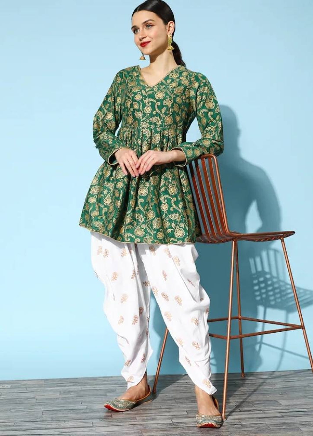 Buy IMARA Women Black & Red Self Design Kurti With Dhoti Pants - Kurta Sets  for Women 2018288 | Myntra