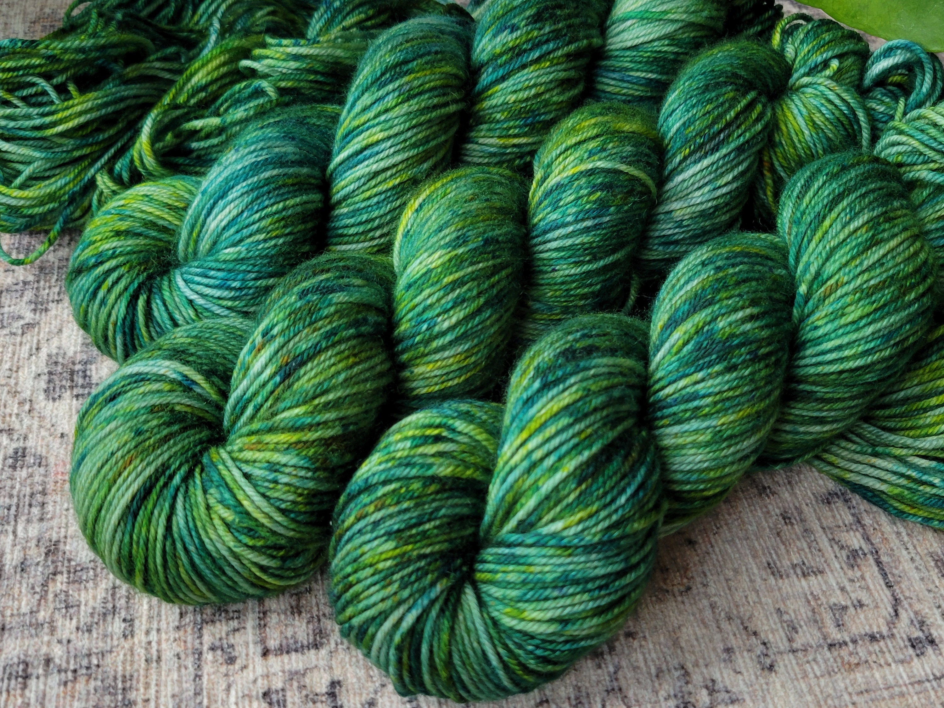 Fern Cliff: Dark Olive Green Yarn. Hand-dyed Wool Yarn. Tonal Green Yarn.  Earthy Moss Green. Army Green. Loden. Forest Green. Semi-solid. 