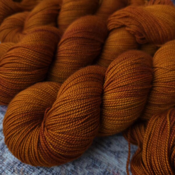 Copper - Natural Sock Wool Yarn non-superwash
