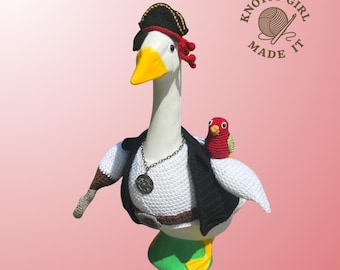 Pirate Porch Goose Halloween Outfit Crochet Pattern PDF Instant Download