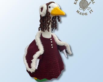 Klassisches Winter Kleid und Schal Veranda Gans Winter Outfit Häkelanleitung PDF Instant Download