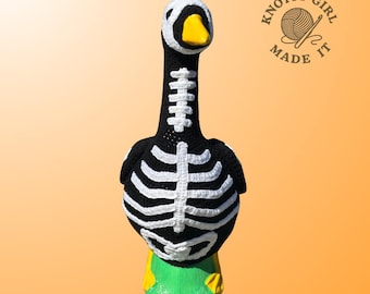 Padrão de crochê em PDF para fantasia de ganso esqueleto de varanda para o Halloween - Download instantâneo