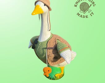 Fisherman Porch Goose Outfit Crochet Pattern PDF Instant Download