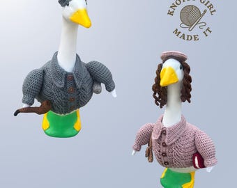 Boy & Girl Sweater Porch Goose Cable Knit Outfit Crochet Pattern Bundle PDF Instant Download