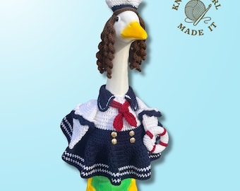 Sailor Porch Goose With Life Floaty Crochet Pattern PDF Instant Download