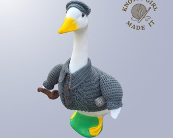 Strickmuster Outfit Häkelanleitung Jungen Pullover Veranda Goose Zopfmuster Outfit Häkelanleitung PDF Instant Download