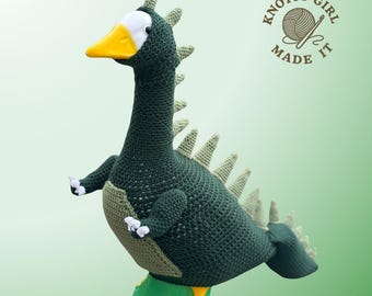 Dinosaurier Gans Outfit Häkelanleitung PDF Instant Download