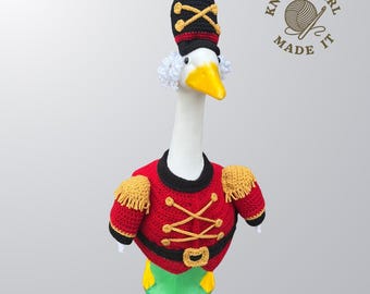Nutcracker Porch Goose Christmas Outfit Crochet Pattern PDF Instant Download