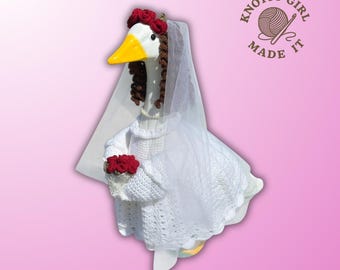 Bride Dress Porch Goose Outfit Crochet Pattern PDF Instant Download