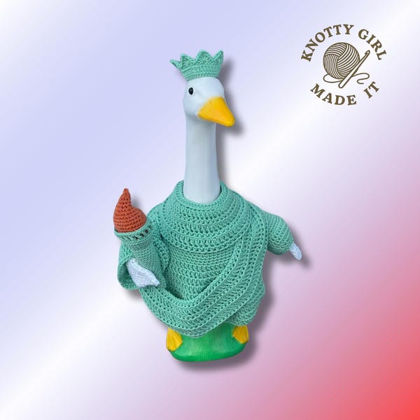 Statue of Liberty with Torch Porch Goose Outfit Crochet Pattern PDF Instant Download
