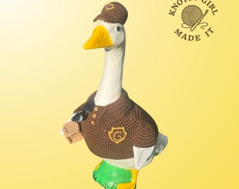 UPS Inspired Delivery Driver Porch Goose Outfit Crochet Pattern PDF Instant Download
