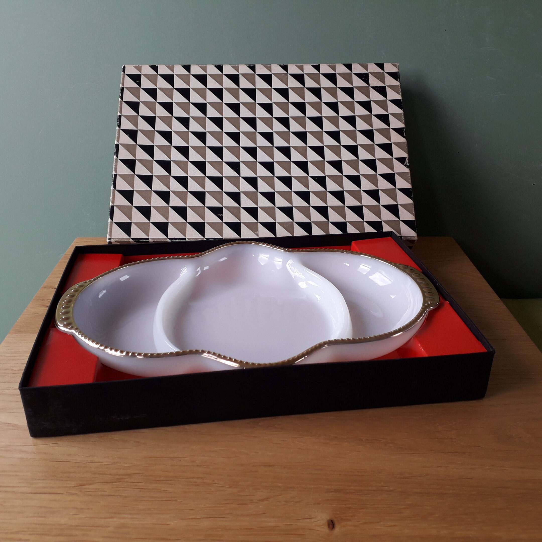 Anchor Hocking Fire King White Glass Serving Platter Vintage Etsy UK