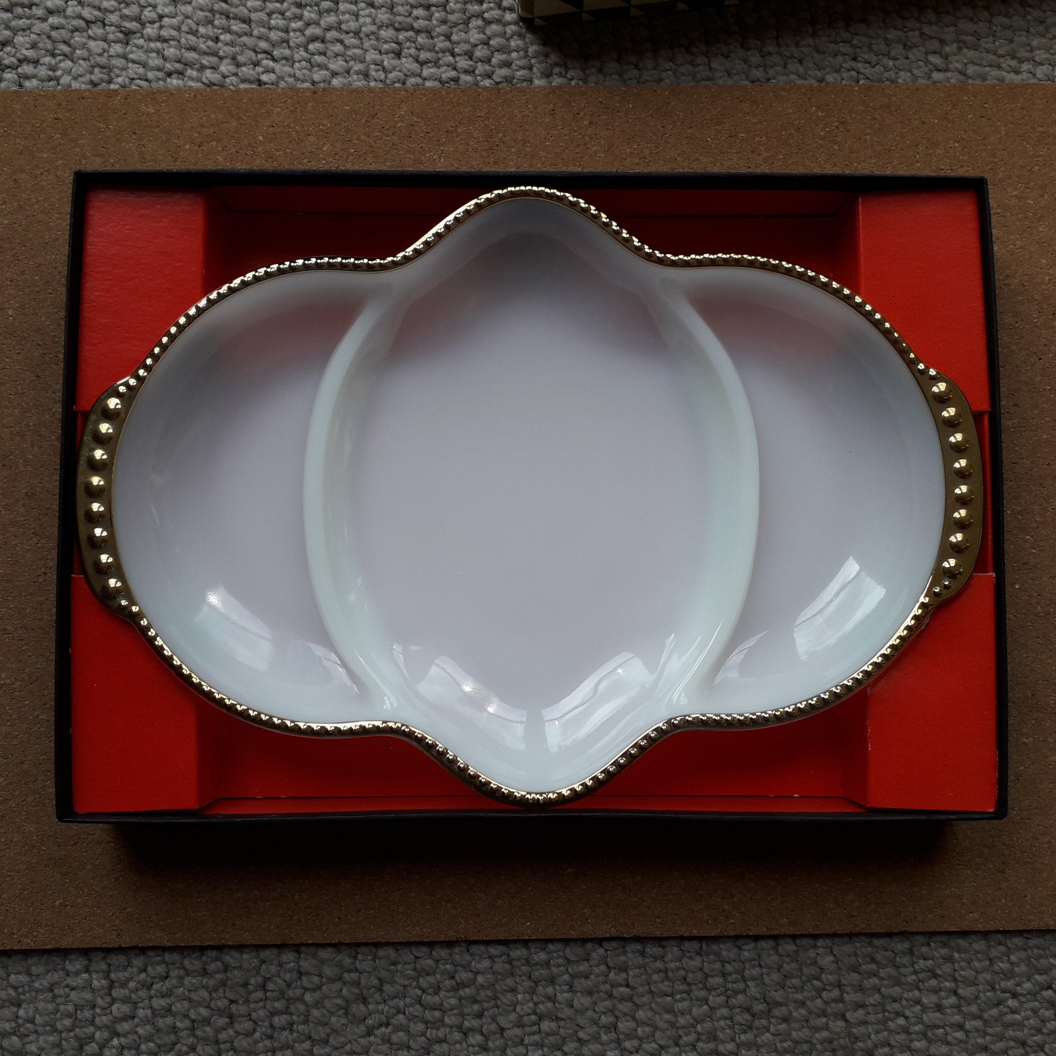 Anchor Hocking Fire King White Glass Serving Platter Vintage Etsy UK