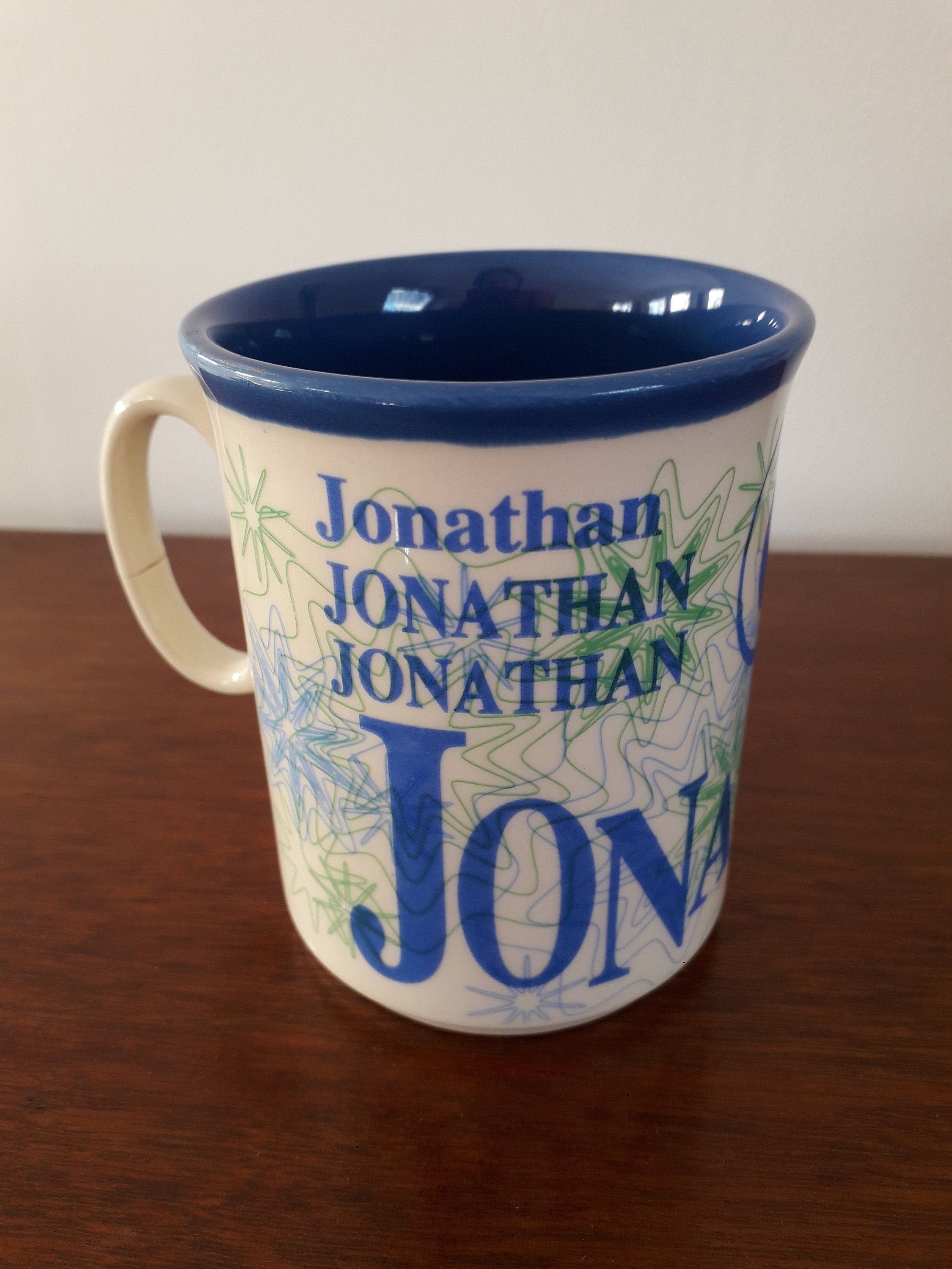 Jonathan Name Origin Vintage Mug Significado Del Nombre Hecho Etsy