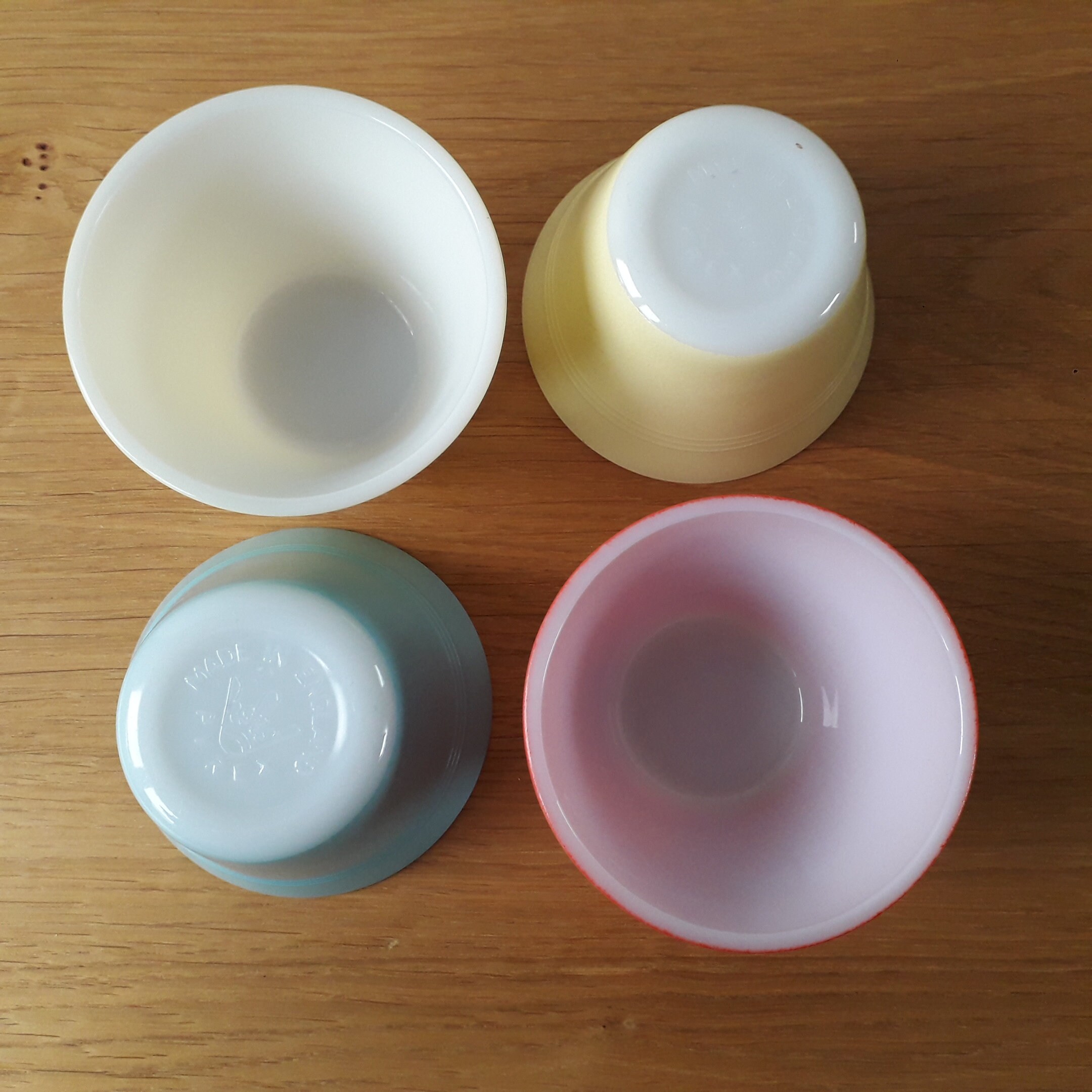 Vintage Pyrex Coloured Custard Pots Ramekins Set of 4 Etsy