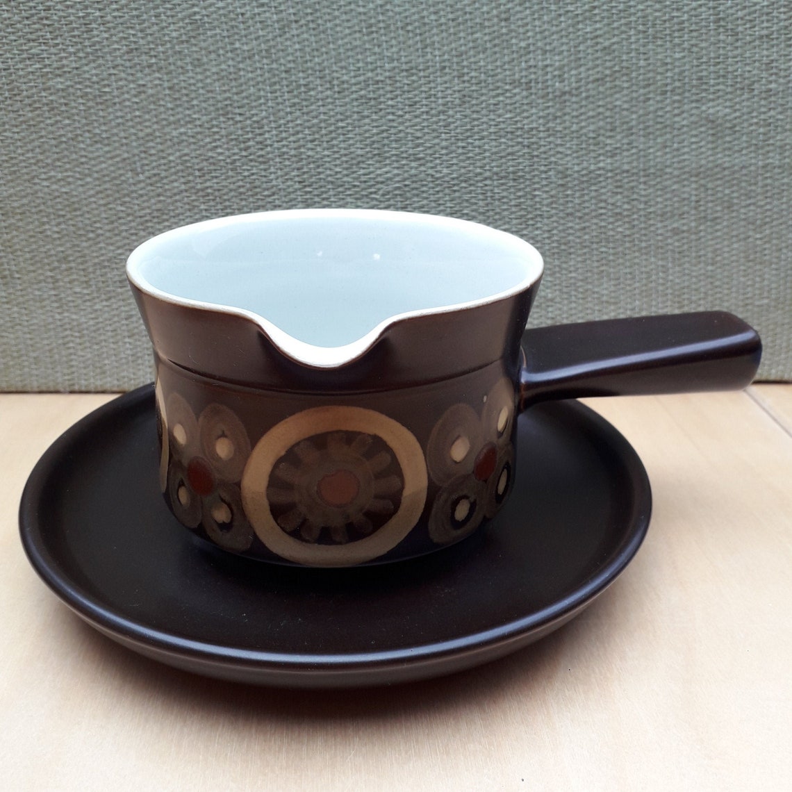 Denby Arabesque Gravy Sauce Boat With Stand Etsy UK