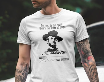 Organic T-Shirt, Running and Trail Running, running seen by Clint Eastwood in the film The Good, the Bad and the Ugly. Unisex.