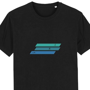 Organic t-shirt for triathletes - Ideal gift for triathlon, swimming, cycling and running enthusiasts. Motivation and sporty style.