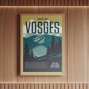 Poster des Vogesenmassivs | Inspiriert von Lake of Ravens | Waldspaziergang und Bergwanderung. Kastelberg Narion Hohneck und Mutzig.