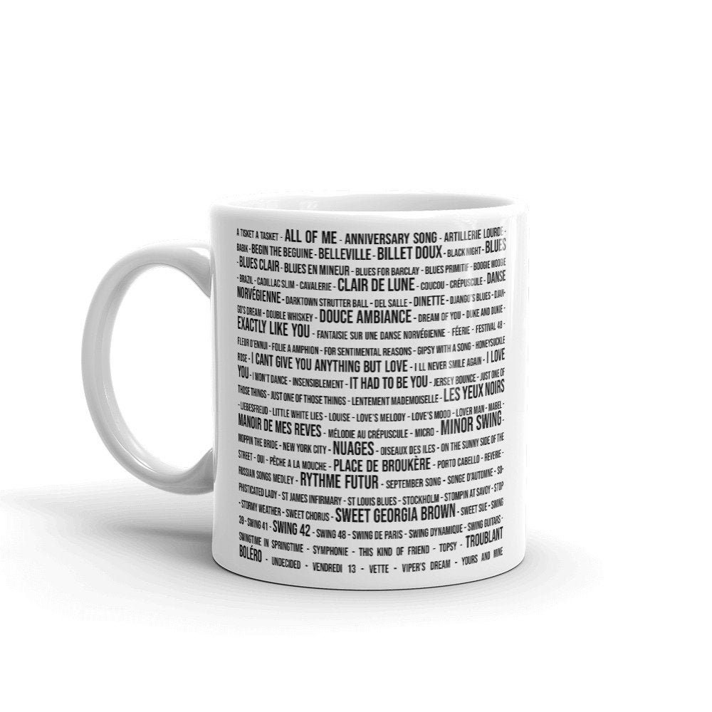 Mug Titres de Django Reinhardt, Musicien Jazz Manouche