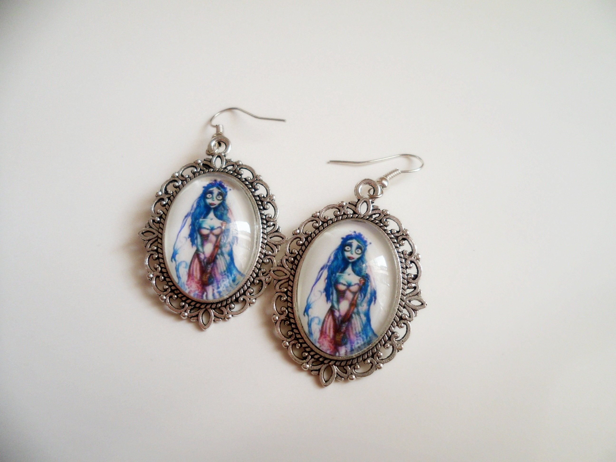 The Corpse Bride Necklace, Corpse Bride Earrings Halloween Jewelry Tim ...