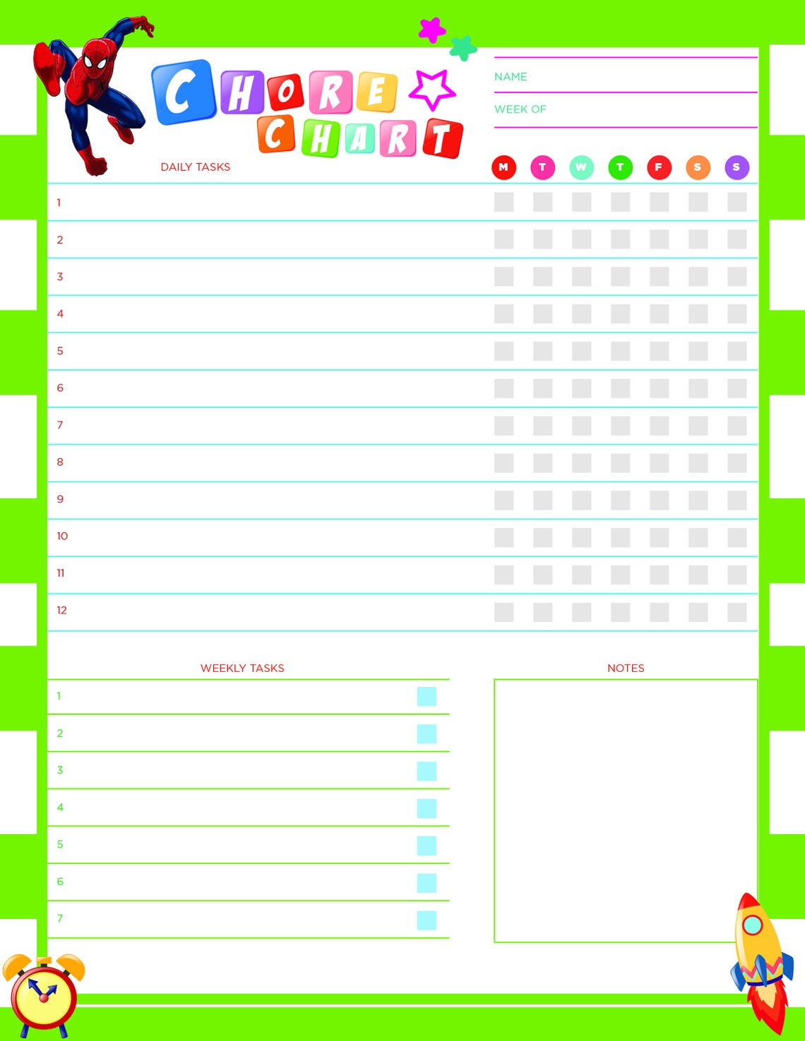 Spiderman Chore Chart Printable Printablechorecharts - vrogue.co