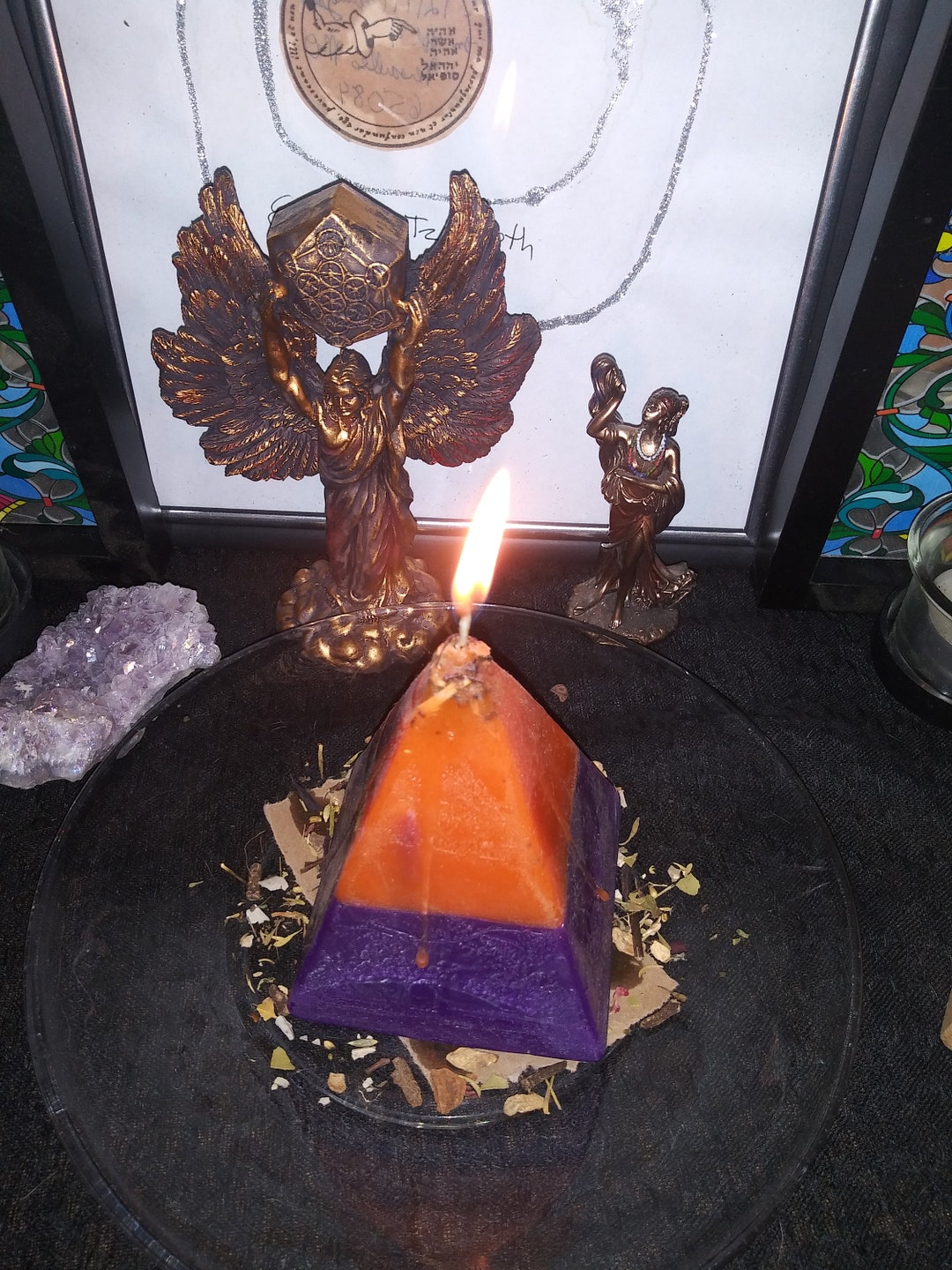 Courage & Power Pyramid Spell Candle - Etsy